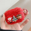For AirPods Pro 2 / Pro Christmas Series Plush Earphone Protective Soft Case(Santa Claus and Elk)