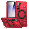 For Samsung Galaxy S25 5G MagSafe Magnetic Shockproof Phone Case with Ring Holder(Red)