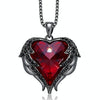 Women Fashion Angel Wings Crystals Heart Necklaces(Dark Angel)