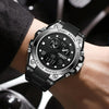BINBOND B885 Outdoor Sports Timing Dual-Display Waterproof Electronic Watches(Black-White-Black)
