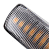 2 PCS DC12V / 3W Car LED Dynamic Blinker Side Lights Flowing Water Turn Signal Light for Land Rover, Amber Light (Transparent)