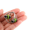 4pcs Key Ring Tri-Spinner Anti Anxiety EDC Toy for Autism ADHD(Green)
