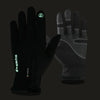 HUMRAO Outdoor Riding Fleece Warm Non-Slip Touch Screen Gloves Ski Motorcycle Gloves, Size:XXL(01 Luminous+Logo)