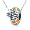 S925 Sterling Silver Bee Beads DIY Bracelet Necklace Accessories