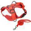 Reflective Dog Cat Harness & Lead Set - Red, Small