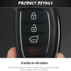 Hyundai 3 Button Folding Key Shell Silver | Key Fob Case