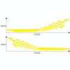 2 PCS/Set D-944 Striped Plaid Pattern Car Modified Decorative Sticker(Yellow)