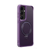 For Samsung Galaxy S25+ / S24+ 5G Carbon Fiber Texture 360 MagSafe Holder Phone Case(Purple)
