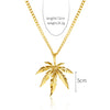 N1910-4 Maple Leaf Exaggerated Hip Hop Style Necklace Collarbone Chains