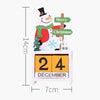 Children Toy Christmas Gift Wooden Calendar Christmas Eve Desktop Ornament, Style: Snowman
