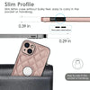 For iPhone 13 Rhombic Leather Back Cover Phone Case(Rose Gold)