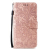 For Xiaomi Redmi K70 Lace Flower Embossing Flip Leather Phone Case(Rose Gold)
