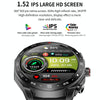 LEMFO T95 1.52 inch IPS Screen 2 in 1 Bluetooth Earphone Smart Watch Support Health Monitoring(Black)