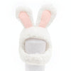 White Rabbit Cat Hat - Soft Velvet, Size L (37-45cm)