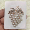 Diamond Grape Brooches Wild Pearl Pin Female Clothes Jewelry(B07342)