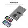 HAWEEL 21W Ultrathin 3-Fold Foldable 5V / 3A Solar Panel Charger with Dual USB Ports, Support QC3.0 and AFC(Black)