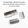 10pcs Lock Accessories L-Shaped Right Angle Office Drawer Lock Plate Furniture Parts Door Stopper(Silver)