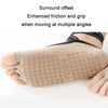 Non-slip Backless Cross Strap Five-finger Yoga Socks(Half Fingers Red)