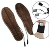 Lithium Battery Powered & Rechargeable Heated Insoles Keep Feet Warm Pad, Keep Warm 8-9 hours, Size: 41-42 yard(Brown)