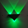 9W LED Triangle Wall Light Interior Corridor Aisle Lights(Green Light)