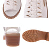 Women Summer Fish Mouth Flat Waterproof Tendon Sandals, Size: 37(Beige)