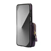 For Samsung Galaxy Z Flip6 AwQuer Crossbody Zipper Wallet Bag Litchi Leather Phone Case(Dark Purple)