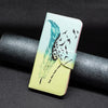 For Samsung Galaxy A56 5G Colored Drawing Pattern Leather Phone Case(Feather)