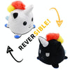 15cm Flipped Doll Double-Sided Expression Flipped Animal Cartoon Doll Plush Toy(Black And White Unicorn)