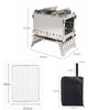 Outdoor Folding Card Stove Barbecue Rack Camping Windproof Burning Fire Station