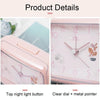Cute Children Small Alarm Clock Bedside Night Light Clock(A306 Pink)