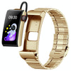 M6 1.5 inch Steel Band Earphone Detachable IP68 Waterproof Smart Watch Support Bluetooth Call(Gold)