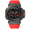 SMAEL 8043 Multifunctional Dual Display Shockproof Outdoor Waterproof Sports Quartz Watch(Red)