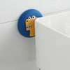 2pcs Thickened Door Handle Anti-Collision Sticker Bathroom Wall Cartoon Mats, Style: Monster