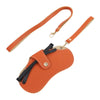 Portable Anti-Scratch And Wear-Resistant PU Leather Eyeglasses Bag Sunglasses Storage Case, Style: Neck Strap+Handle Model Orange