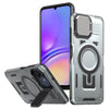For Samsung Galaxy A05 Shield Frame Holder MagSafe Phone Case(Grey)