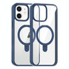 For iPhone 11 High Transparency MagSafe Holder Phone Case(Dark Blue)