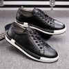Baroque Shoes Casual PU Leather Sports Shoes for Men, Size:45(Black)