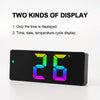 Colorful Fonts LED Electronic Alarm Clock Large Screen Clock(8009D  White Shell)