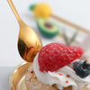 2pcs /Pack Christmas Dessert Fork And Spoon Set Portable Cute Cartoon Tableware, Style: Christmas Snowman Silver