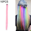 10 PCS Chemical Fiber Wig One-Step Gradient Color Single Card Wig, Stretched Length:24inches(50#)