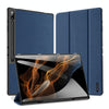 For Samsung Galaxy Tab S9 Ultra/S8 Ultra DUX DUCIS Domo Series Cloth Texture Magnetic Leather Tablet Case(Blue)