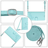 For Asus ROG Phone 8 Cat Rat Embossed Pattern RFID Leather Phone Case with Lanyard(Mint Green)