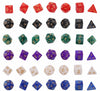 5 Set Creative RPG Game Dice Colorful Multicolor Dice Mixed DND Dice(Green)