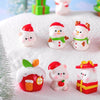 10pcs Christmas Cute Micro Landscape DIY Decorations Snowy Desktop Ornament, Style: No.8 Feet Up Lying Bear