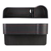 2 PCS Car Multi-functional Principal And Deputy Driver Seat Console Leather Box (Black)