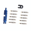 A5588 10 PCS Bicycle French Valve Core with Blue Disassembly Tool