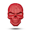 Three-dimensional Devil Skull Metal Plating Car Sticker (Red)