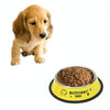Non-Slip Stainless Steel Pet Bowl, Yellow, 13cm, Small/Medium Pets