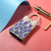 Floral Knitted Mini Crossbody Phone Bag(Purple)