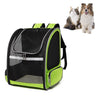 Breathable Pet Backpack Carrier, Green - Cats & Small Dogs
